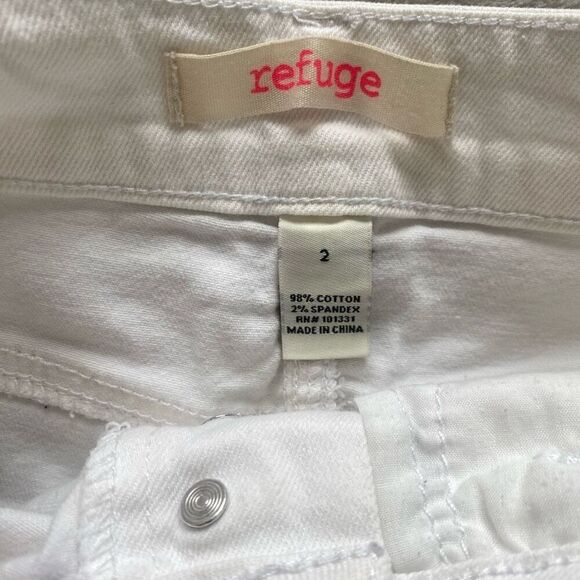 Refuge White Jean Shorts Size 2 - Picture 3 of 4
